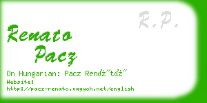 renato pacz business card